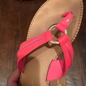 Lilly Pulitzer Pink Sandals with Gold Accent